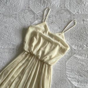 Vintage late 70s pleated chiffon disco dress